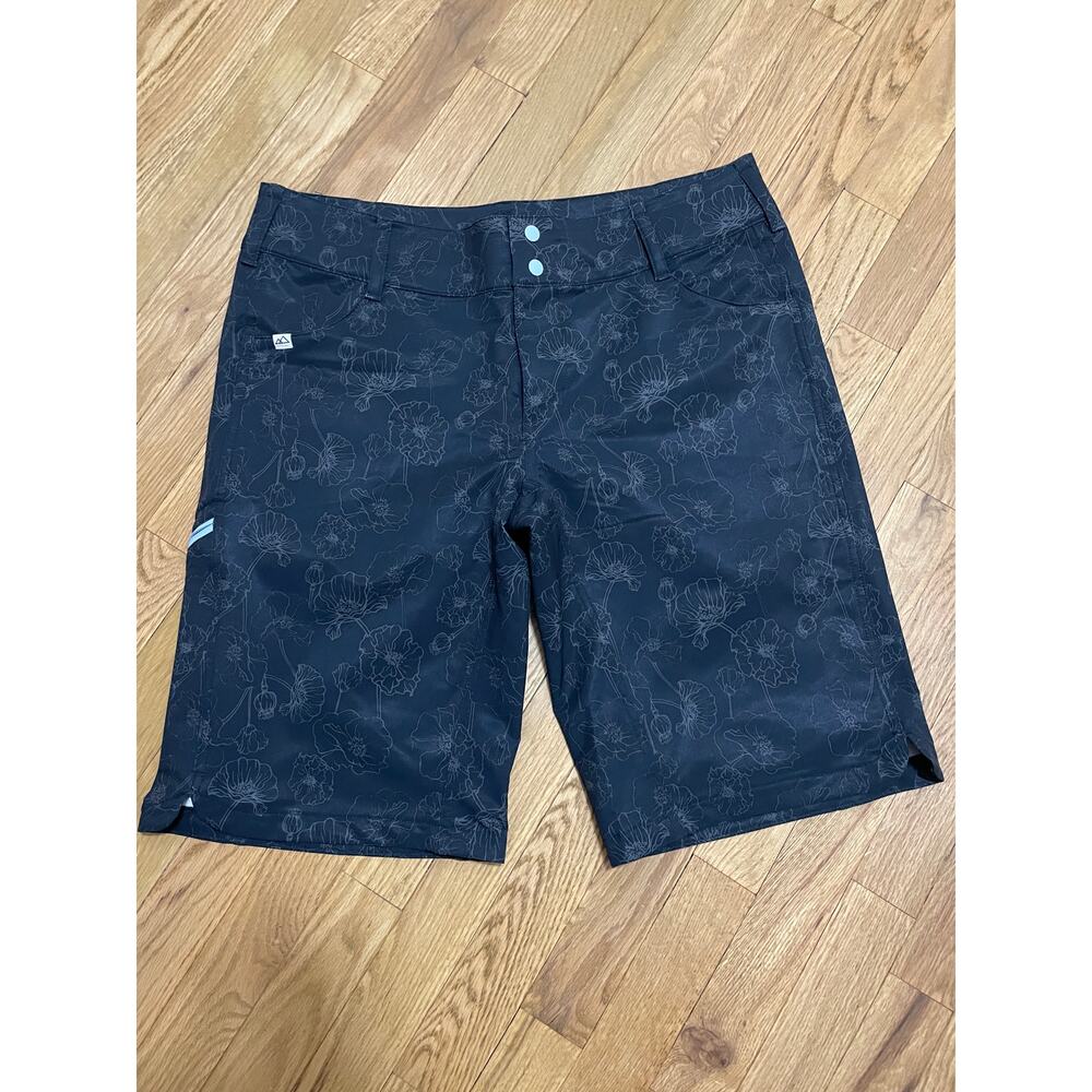 Wild Rye Freel Women's Mountain Bike Shorts, black floral, Size 12